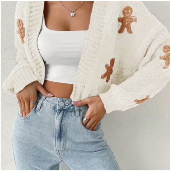 Sweaters - Gingerbread Man Cardigan